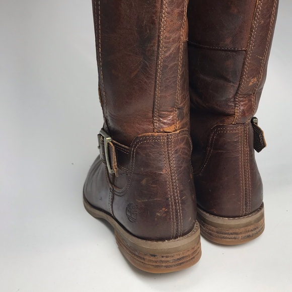 Timberland Women’s Leather Riding Boot Size 8.5 - Picture 7 of 12